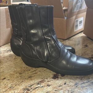 Fendi Black Leather Ankle Boots